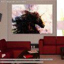 Canvas print Black unicorn