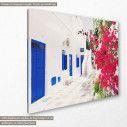 Canvas print Street in Mykonos town, side