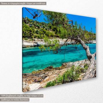 Canvas print  Crystal clear water at Thassos island Framed canvas View 1 2