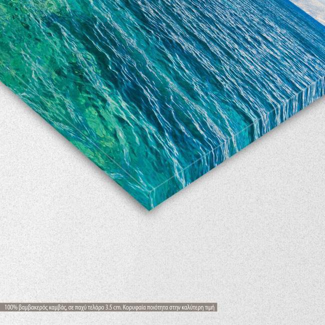 Canvas Crystal clear water in Corfu island, detail