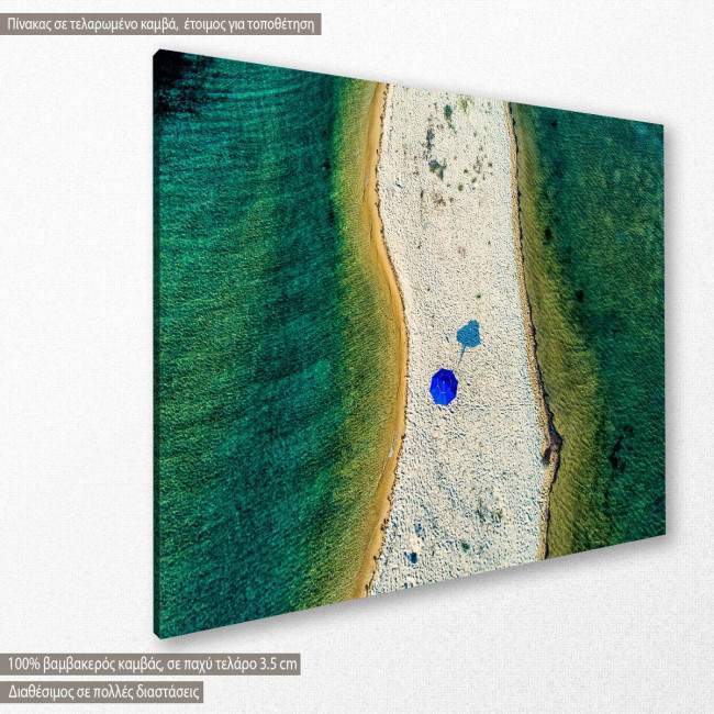 Canvas print  Aerial view of the beautiful Karidi beach, side