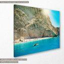 Canvas print Sunshine over Porto Katsiki, side