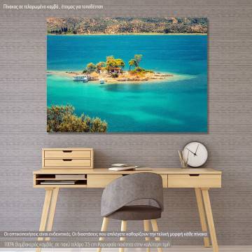 Canvas print  Small island in Aegean sea