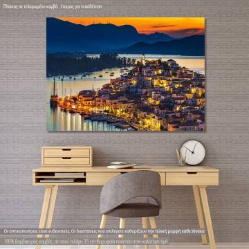 Canvas print Night at Poros