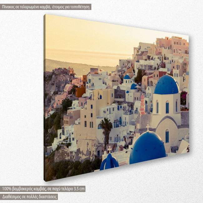 Canvas print  Santorini, side