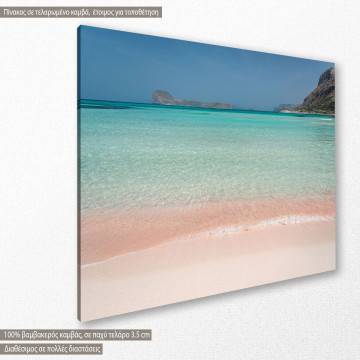 Πίνακας σε καμβά Κρήτη, Pink sand on Balos beach 2