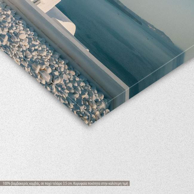 Canvas print Greek whitewashed church, detail