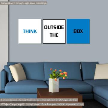 Canvas print Think outside the box square,  3 panels