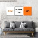Canvas print Think outside the box square,  3 panels