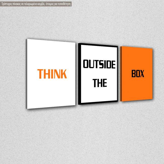 Canvas print Think outside the box square,  3 panels