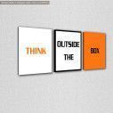Canvas print Think outside the box square,  3 panels