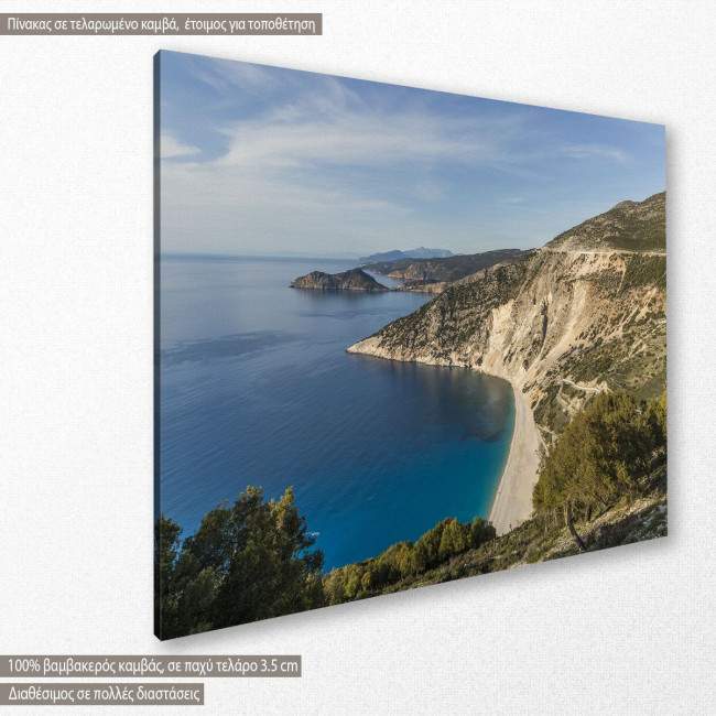 Canvas print Kefallonia Myrtos, side