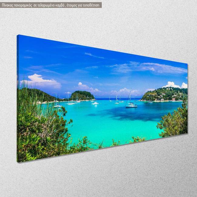 Canvas print Lakka Paxoi, side