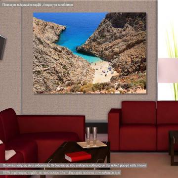 Canvas print Seitan beach on Crete
