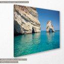 Canvas print  Rock formations and sea caves in Milos, side