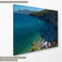 Canvas print  A sand beach with turquoise waters, side