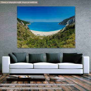 Canvas print  Exotic Myrtos Beach in Kefalonia