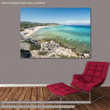 Canvas print  Crystal turquoise beaches of Greece, Sithonia