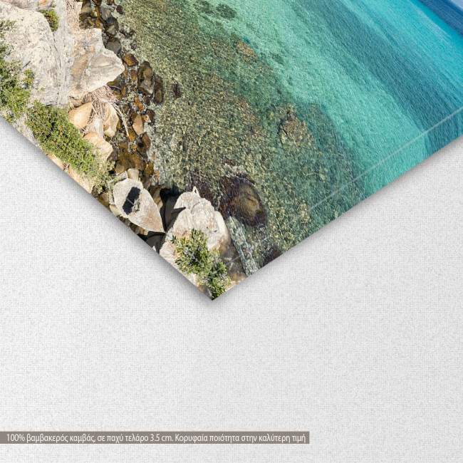 Canvas print  Crystal turquoise beaches of Greece, Sithonia, detail