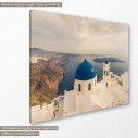 Canvas print  Stunning view of churches, Santorini, side