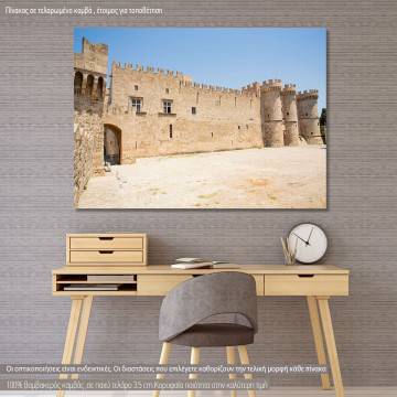 Canvas print The medieval Palace of Rhodes