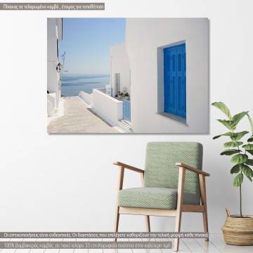 Canvas print Small road at island, Greek Island