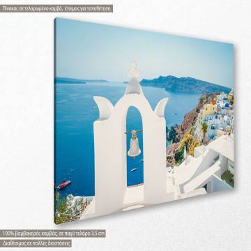 Canvas print Greek whitewashed church 2