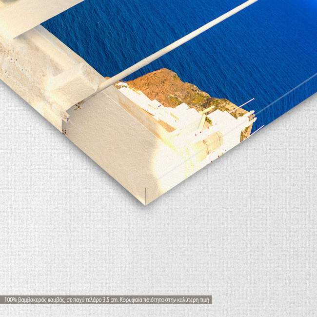 Canvas print Bell tower at Santorini, detail