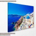 Canvas print Oia town on Santorini island, side