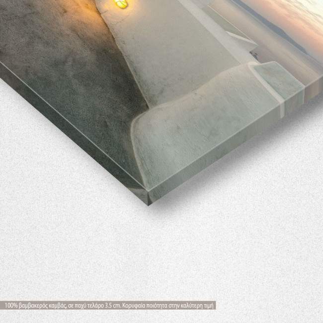 Canvas print Sunset, Santorini, detail