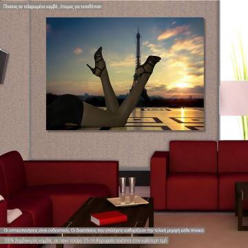 Canvas print Sexy Eiffel tower