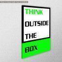 Canvas print Think outside the box, side