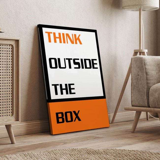 Canvas print Think outside the box Framed canvas View 20