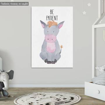 Kids canvas print Farm animals donkey