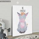 Kids canvas print Farm animals donkey