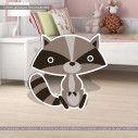 Wooden figure printed Racoon