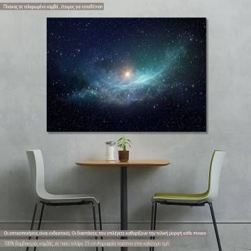 Πίνακας σε καμβά Star field and nebula in outer space
