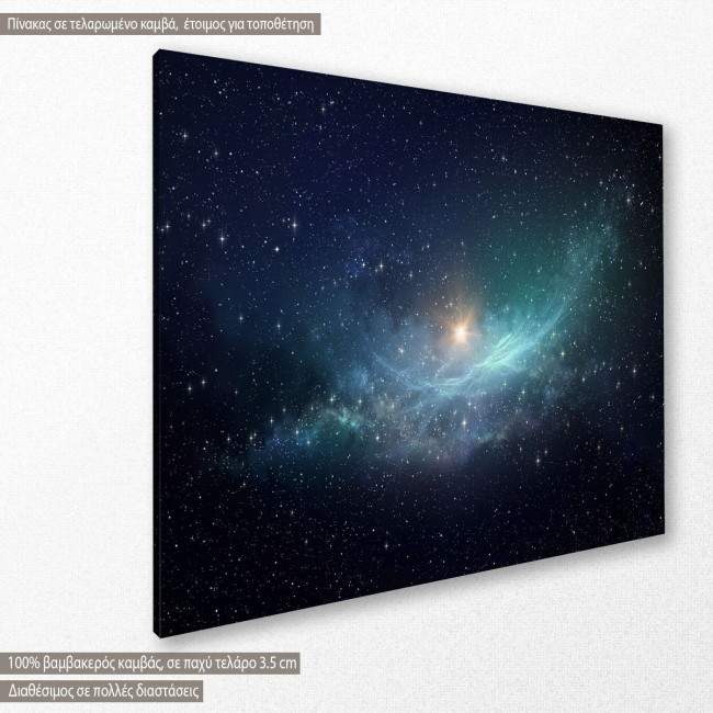 Canvas print Star field and nebula in outer space, side