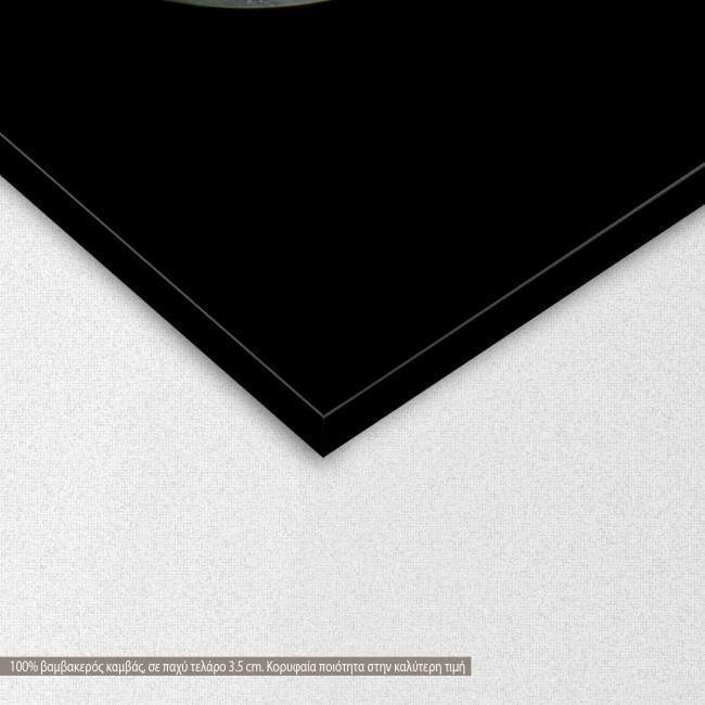 Canvas print Jupiter isolated on black, detail