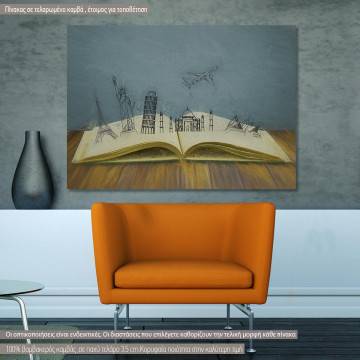 Canvas print The travel book