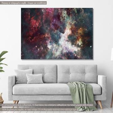 Canvas print Colorful starry night sky
