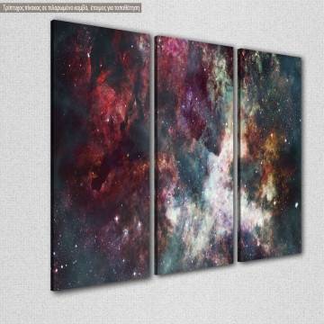 Canvas print Colorful starry night sky,  3 panels 2