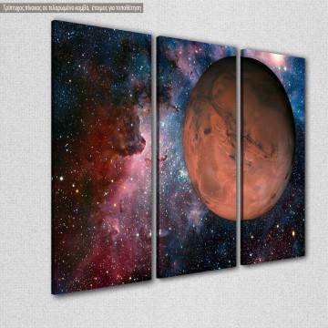 Πίνακας σε καμβά Solar System Mars, τρίπτυχος 2