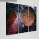 Canvas print Solar System Mars,  3 panels, side