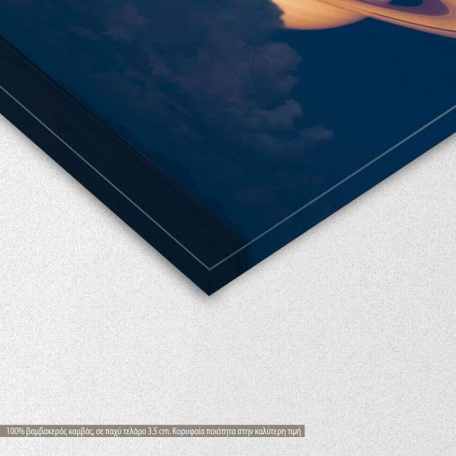 Canvas print Saturn near Earth,  3 panels, detail