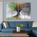 Canvas print Four season tree, four panels