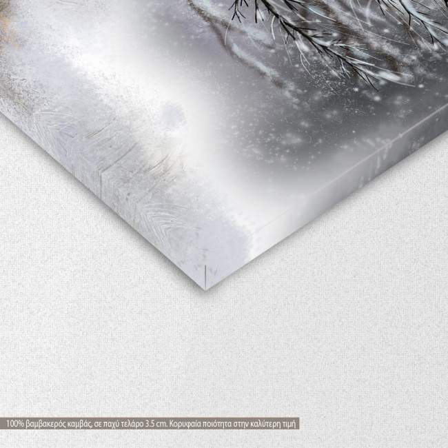 Canvas print Four season tree, four panels