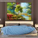 Canvas print Forest near the river
