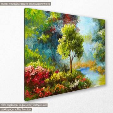 Canvas print Forest near the river 2