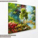 Canvas print Forest near the river, side